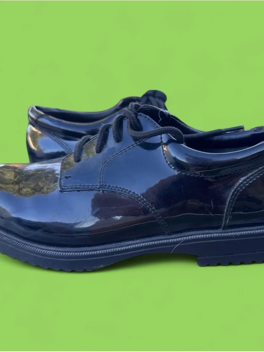 La Noria Kids Black Patent Lace-Up Dress Shoes